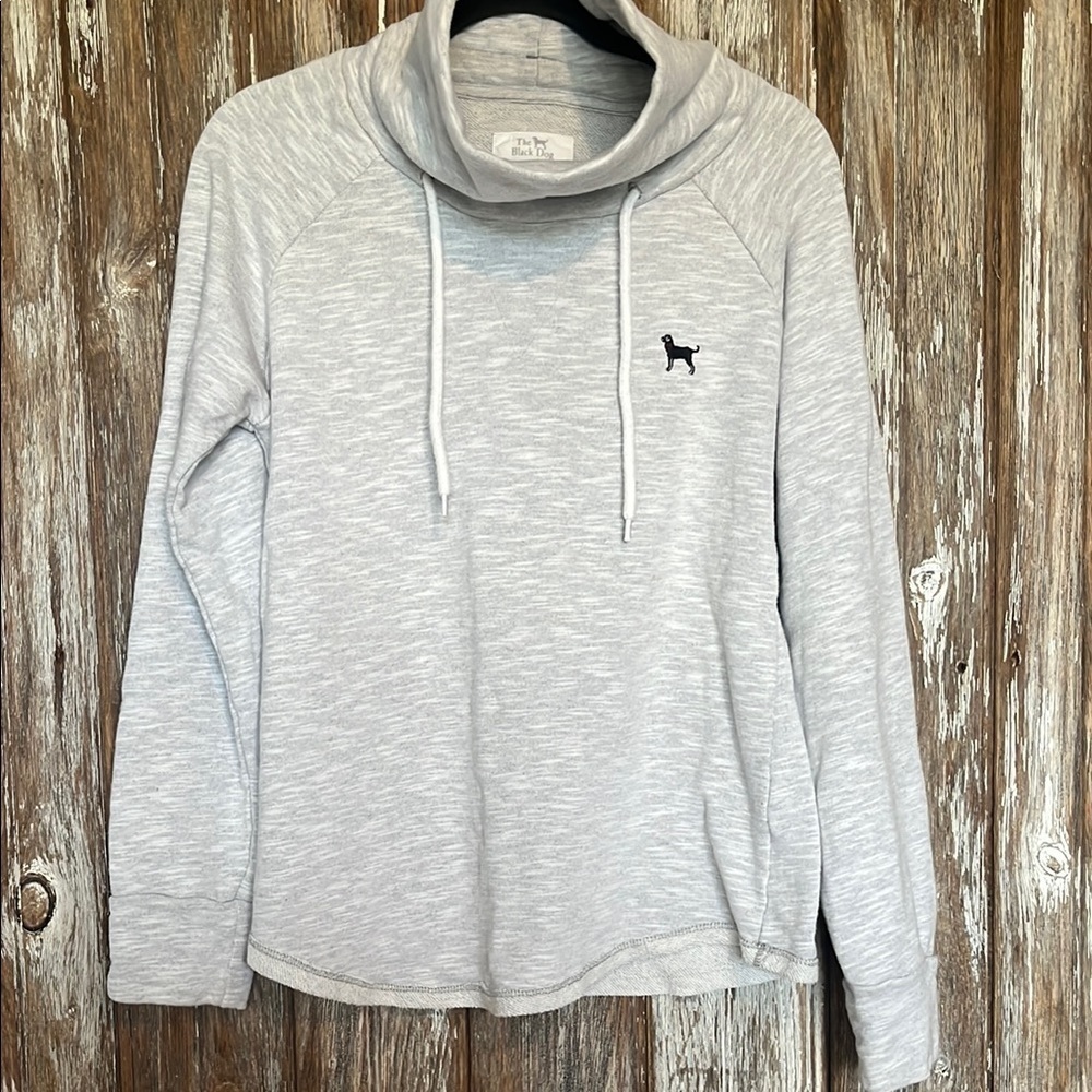 EUC BLACK DOG COWL NECK SWEATSHIRT, size medium